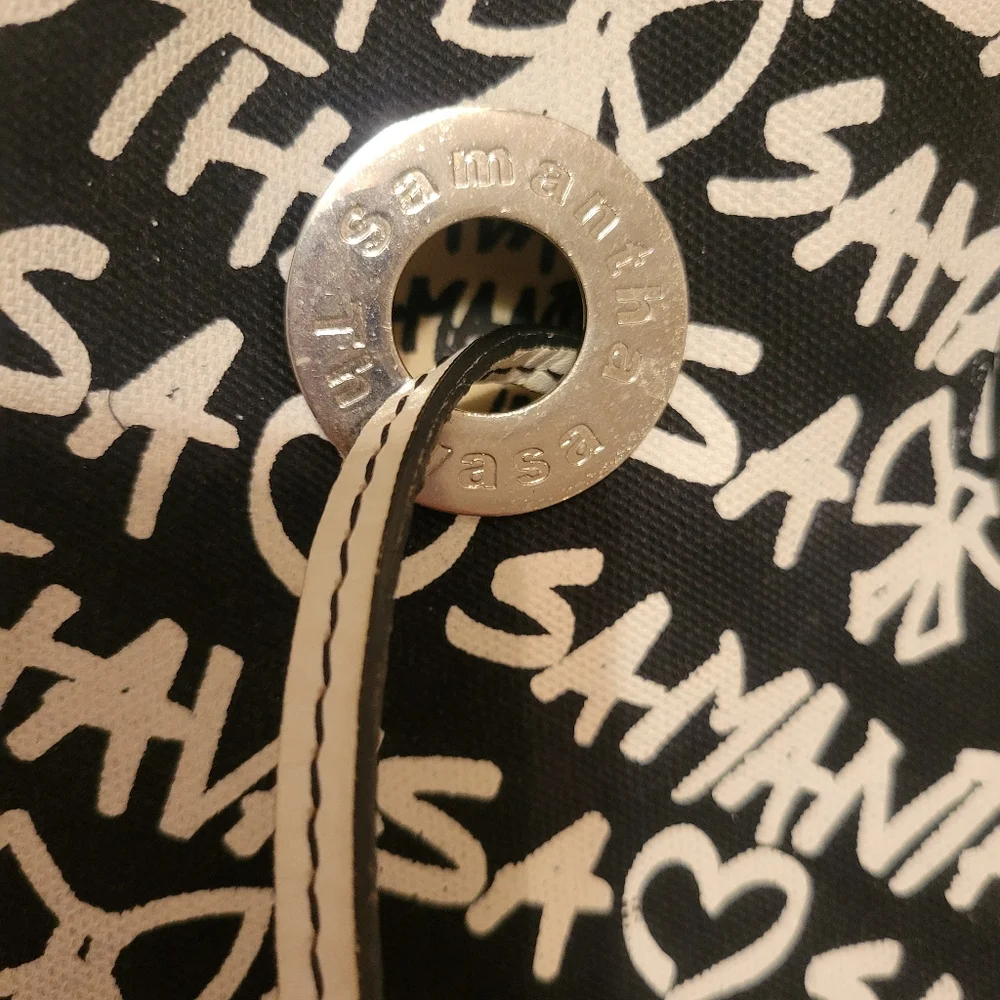 Samantha Thavasa Canvas Graffiti Tote EUC Modern Goth‎ Punk